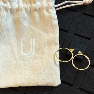 Uncommon James Gold Geometric Hoop Earrings
